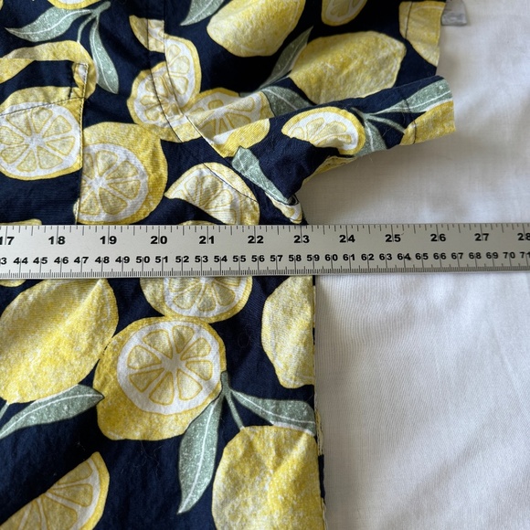 Old Navy Men's Allover Lemon Print Button Up Shirt Built-In Flex Size tag: XL - Picture 9 of 12